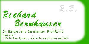 richard bernhauser business card